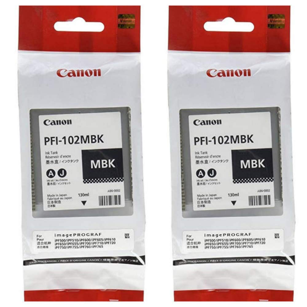 Foto 2 pulgar | Tanque De Tinta Canon Pfi-102mbk, Pigmento Negro Mate, 130 Ml - Venta Internacional.