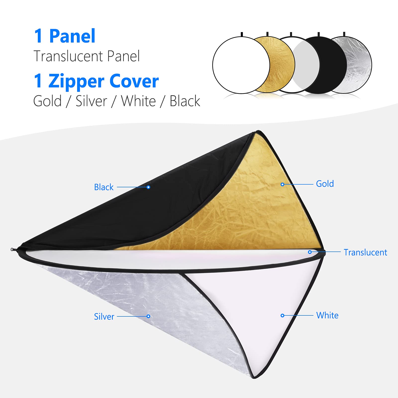 Foto 4 pulgar | Panel Reflector Neewer 5 Piezas de 60 cm-Venta Internacional