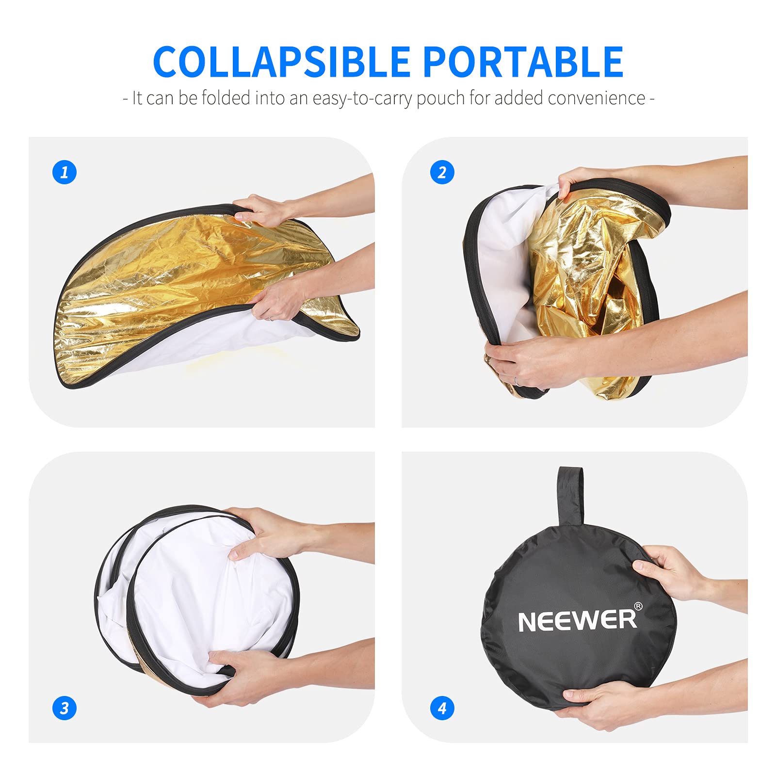 Foto 4 | Panel Reflector Neewer 5 Piezas de 60 cm-Venta Internacional
