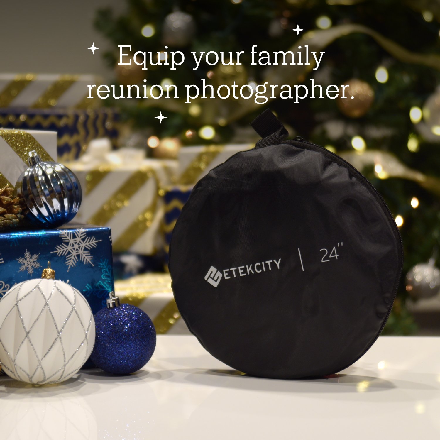 Foto 3 | Reflector Fotográfico Etekcity 24 5 En 1 De 60 Cm Con Bolsa - Venta Internacional.