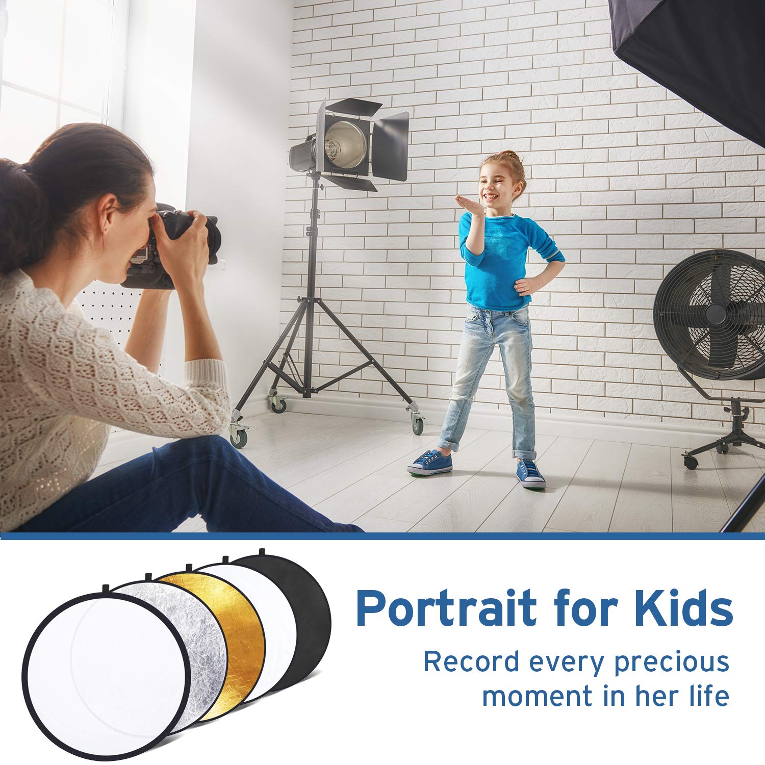 Foto 5 | Reflector Fotográfico Etekcity 24 5 En 1 De 60 Cm Con Bolsa - Venta Internacional.