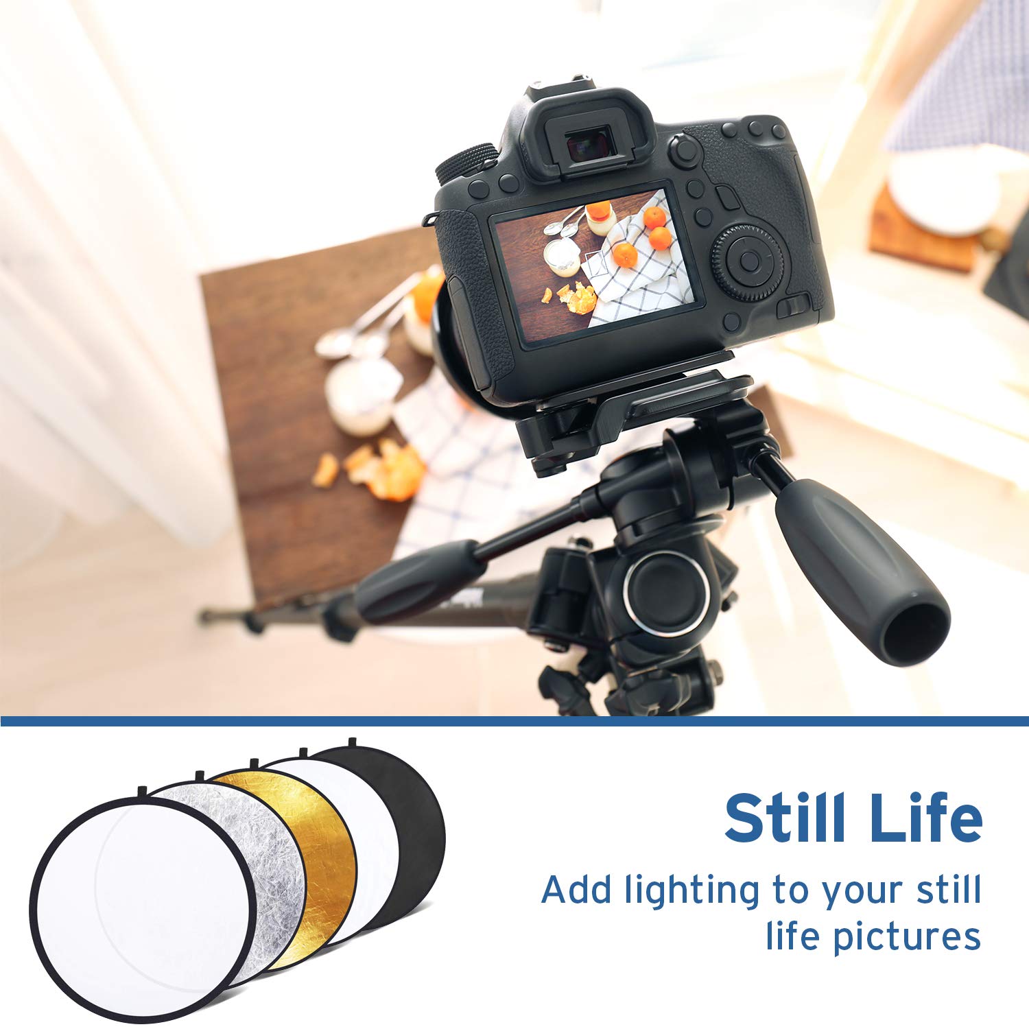 Foto 7 pulgar | Reflector Fotográfico Etekcity 24 5 En 1 De 60 Cm Con Bolsa - Venta Internacional.