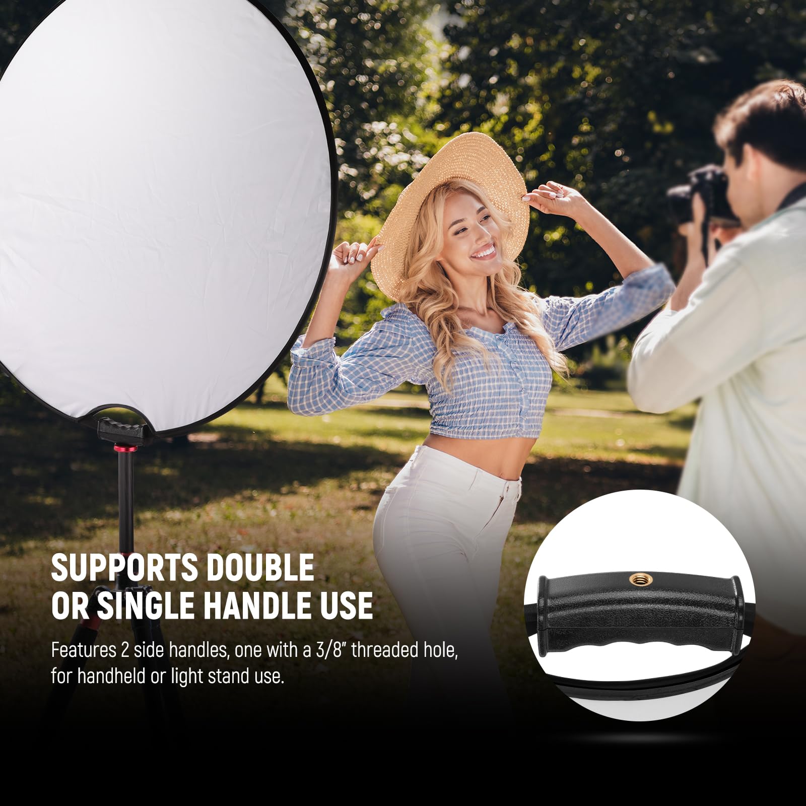 Foto 5 pulgar | Reflector De Luz Neewer Rf-110ii 43/110 Cm Con Pinza Y Empuñaduras - Venta Internacional.