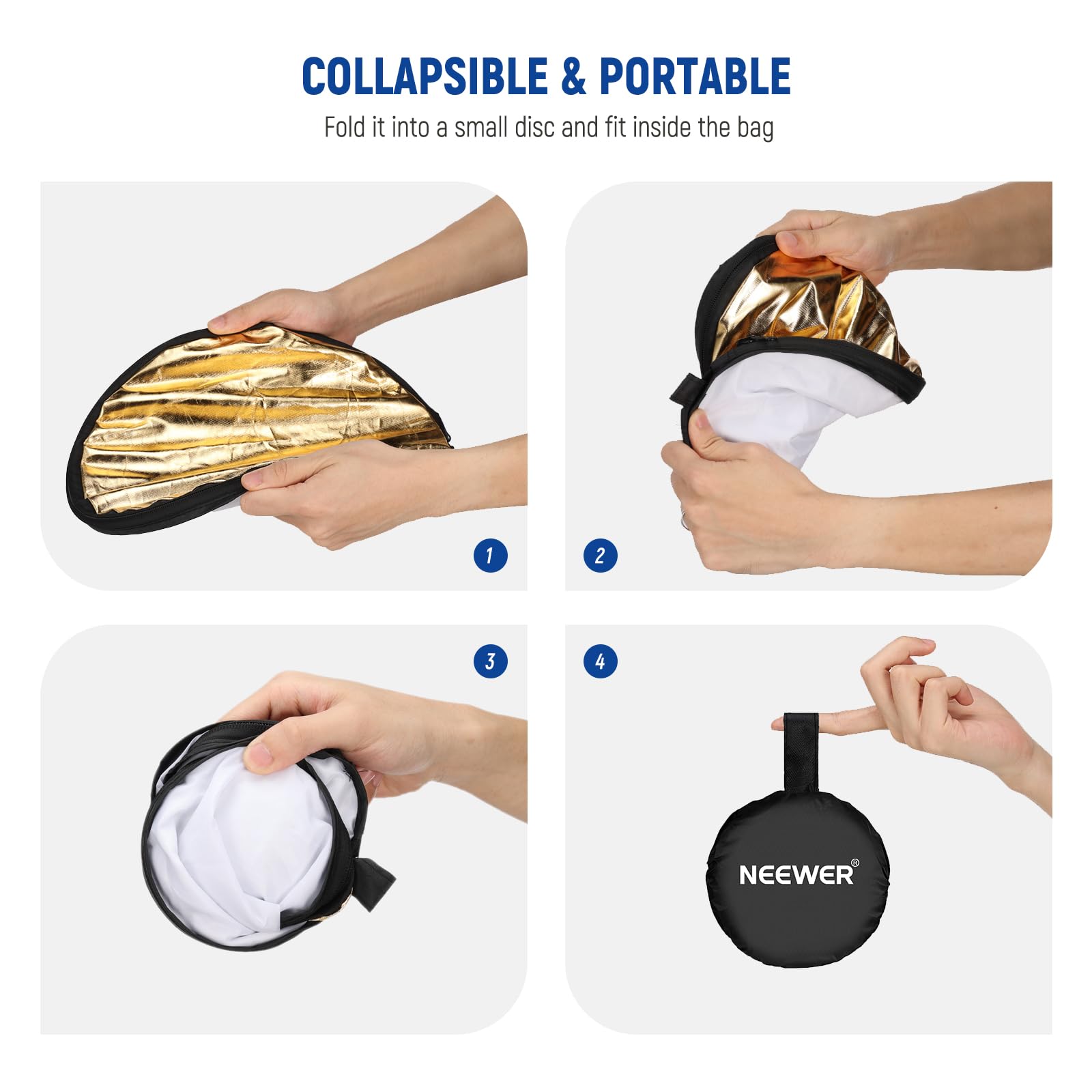 Foto 6 pulgar | Reflector De Luz Neewer Rf-30 12/30 Cm 5 En 1 Con Bolsa Para Fotos - Venta Internacional.