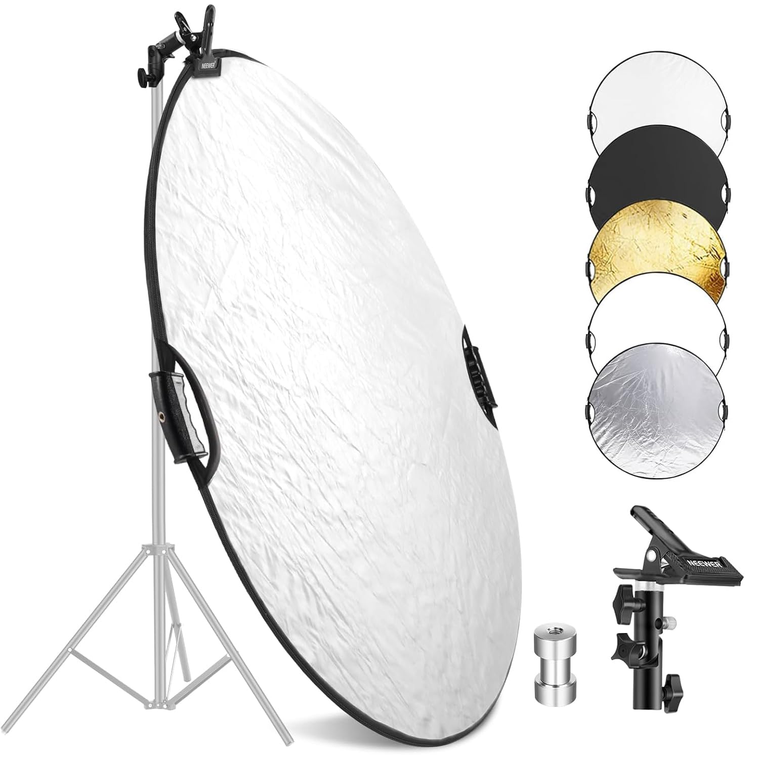 Foto 2 pulgar | Reflector De Luz Neewer Rf-56ii 22/56 Cm 5 En 1 Con Abrazadera Y Empuñaduras - Venta Internacional.
