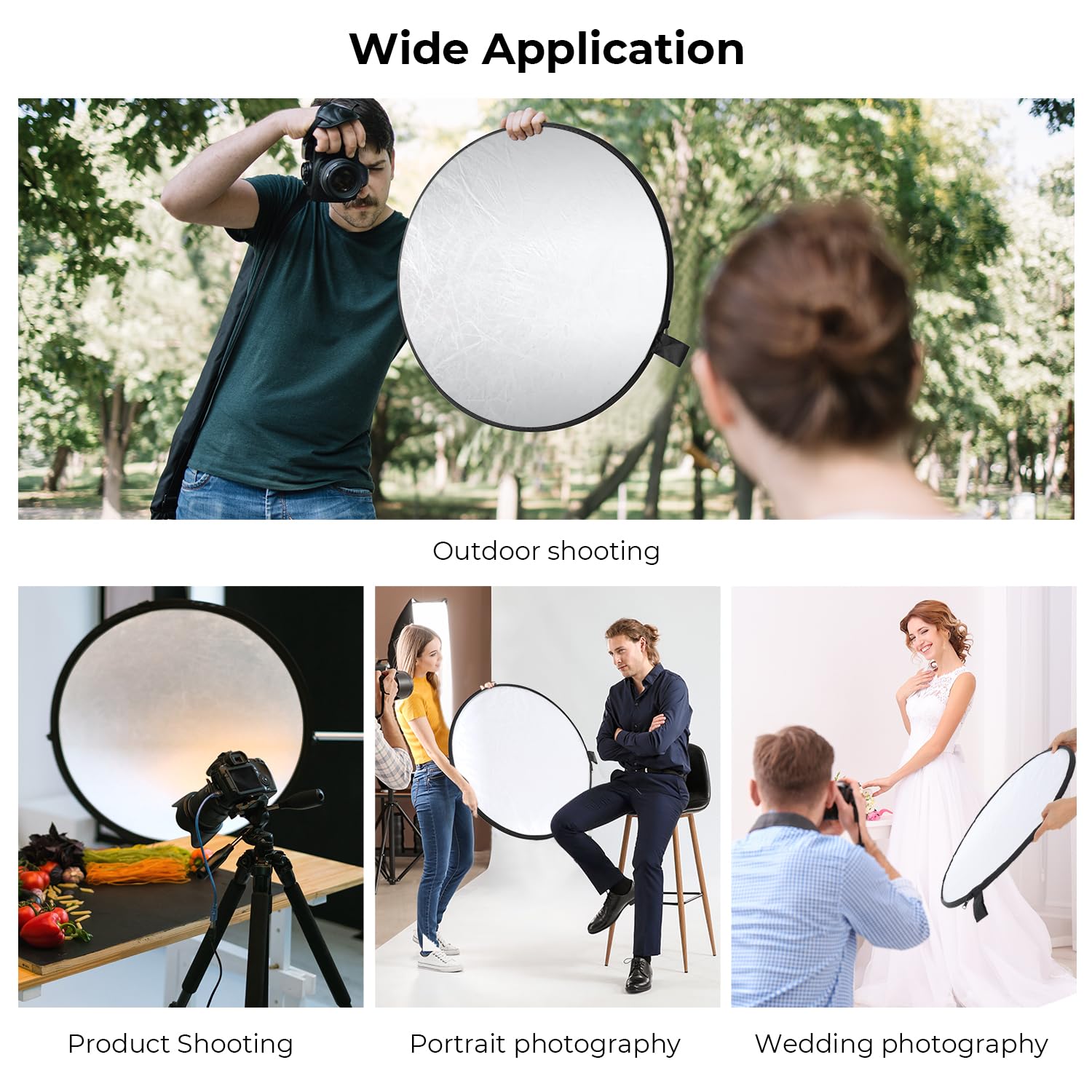 Foto 5 | Reflector De Luz K&f Concept 5 En 1 De 80 Cm Para Estudio Y Exteriores - Venta Internacional.