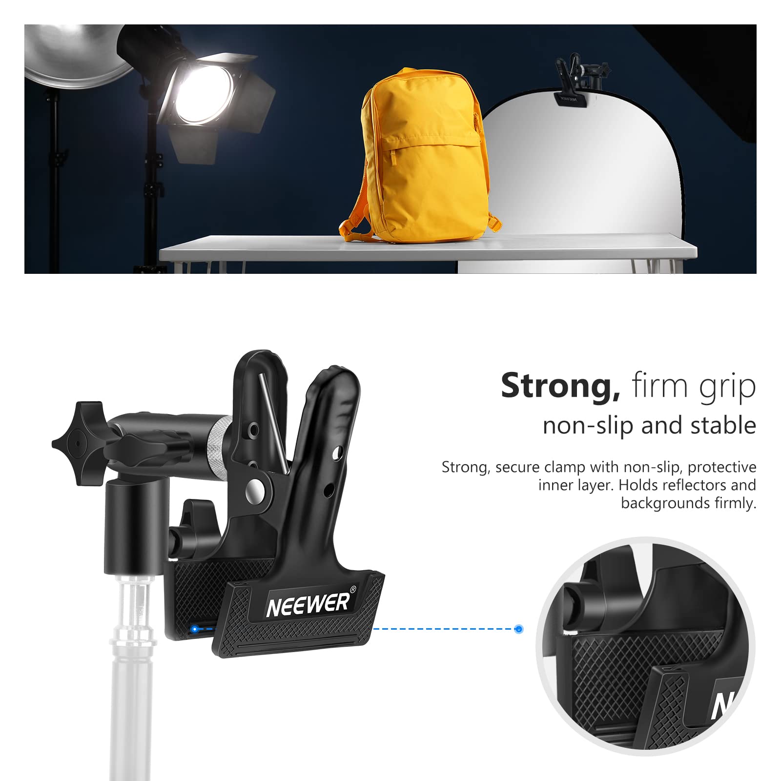 Foto 3 | Soporte De Pinza Para Reflector Neewer Photo Studio (2 Unidades) - Venta Internacional.