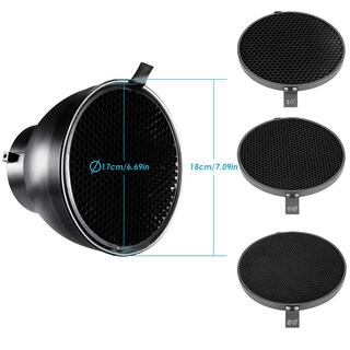 Foto 3 | Difusor Reflector Neewer De 18 Cm Con Rejilla En Forma De Panal Para Bowens - Venta Internacional.