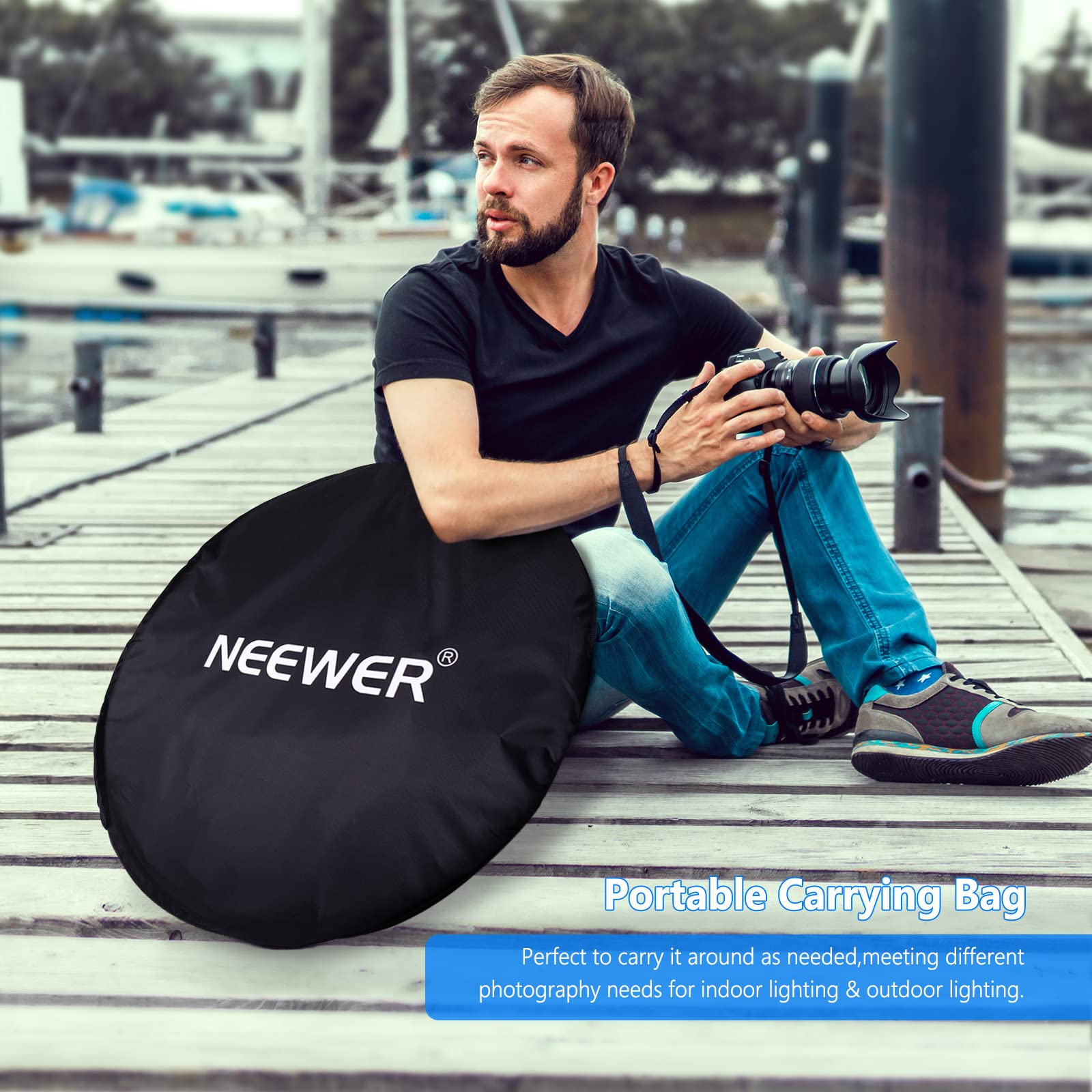 Foto 6 | Reflectores De Luz Neewer, 150 X 200 Cm, 5 En 1, Con Bolsa Para Fotos - Venta Internacional.