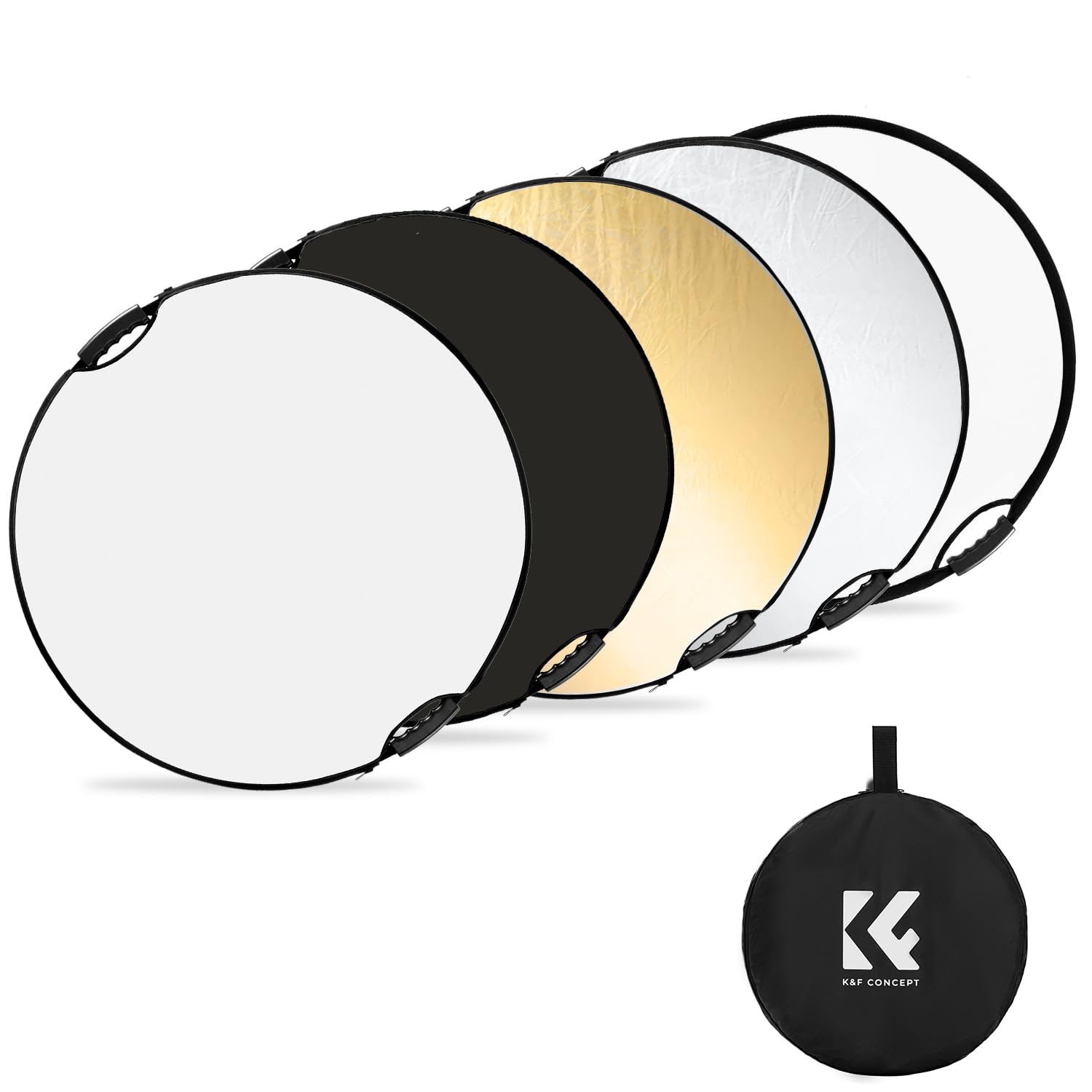 Reflector De Luz K&f Concept 5 En 1 De 80 Cm Con Empuñaduras - Venta Internacional.