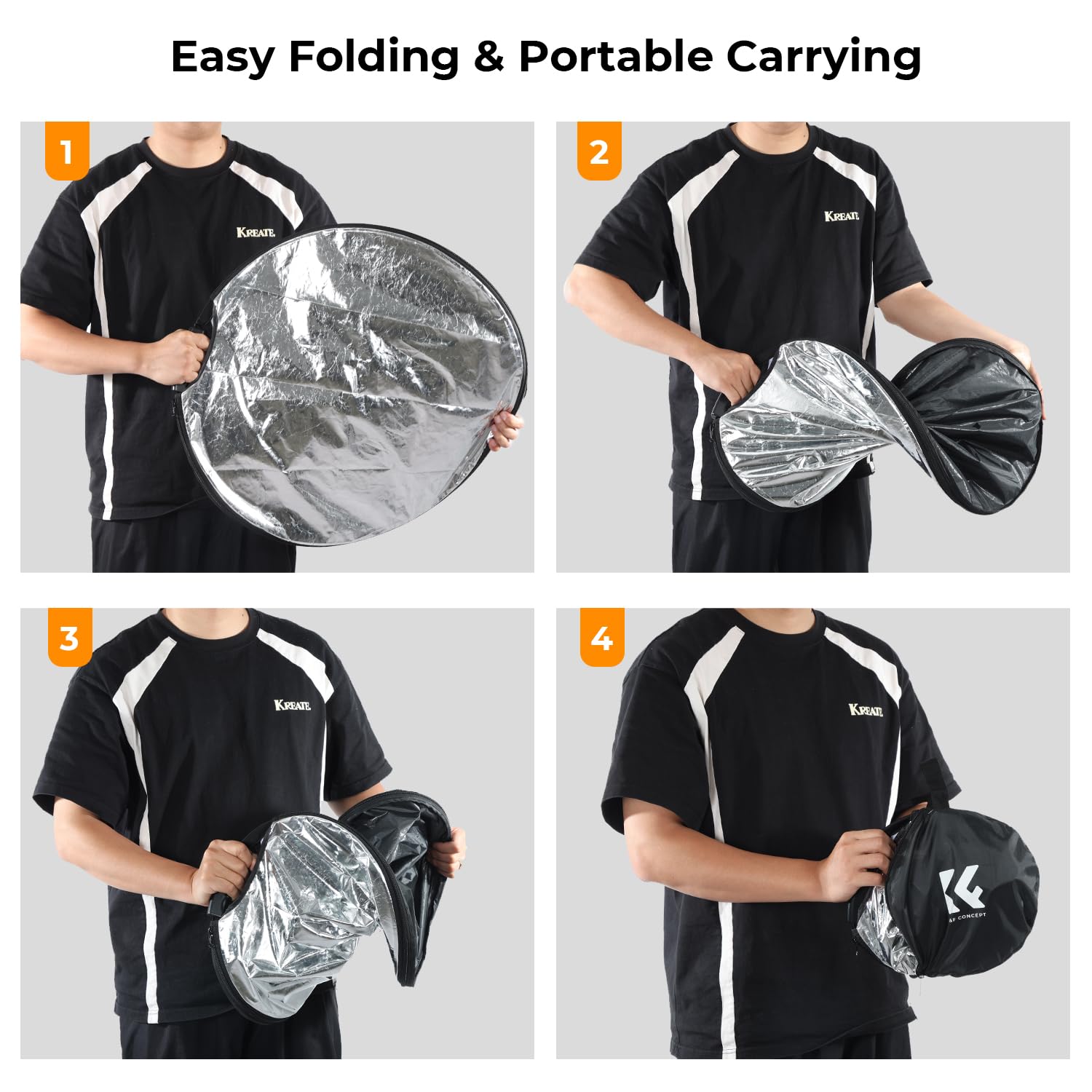 Foto 7 | Reflector De Luz K&f Concept 5 En 1 De 80 Cm Con Empuñaduras - Venta Internacional.