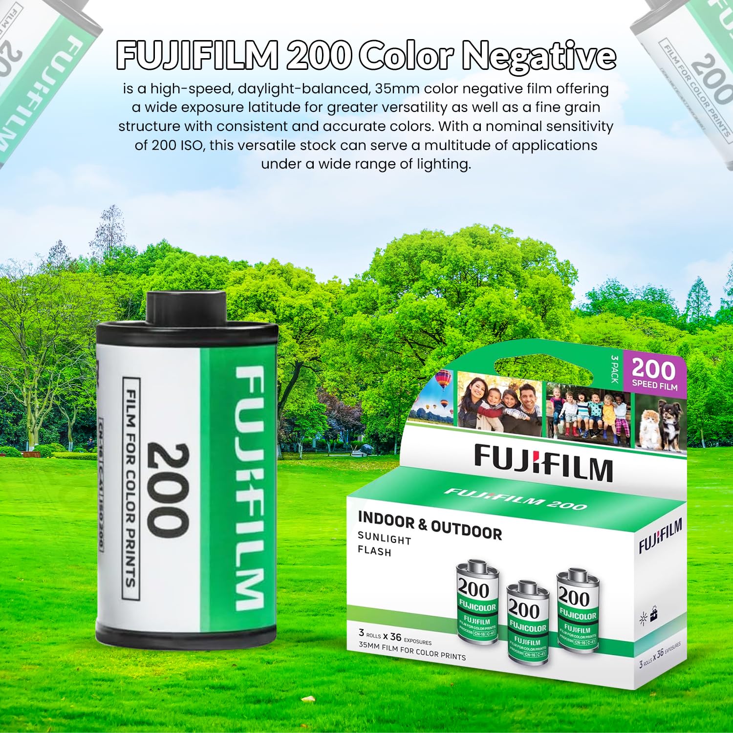 Foto 3 | Película Fujifilm 200 Negativos En Color, 35 Mm, 36 Exposiciones, Paquete De 3 - Venta Internacional.