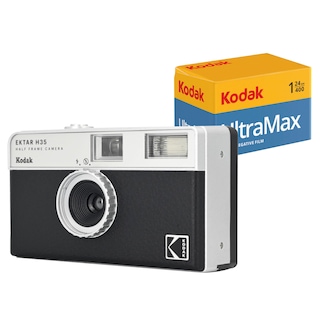 Foto 1 | Cámara De Cine Kodak Ektar H35 De Medio Fotograma Negra + Película De 24 Exp - Venta Internacional.