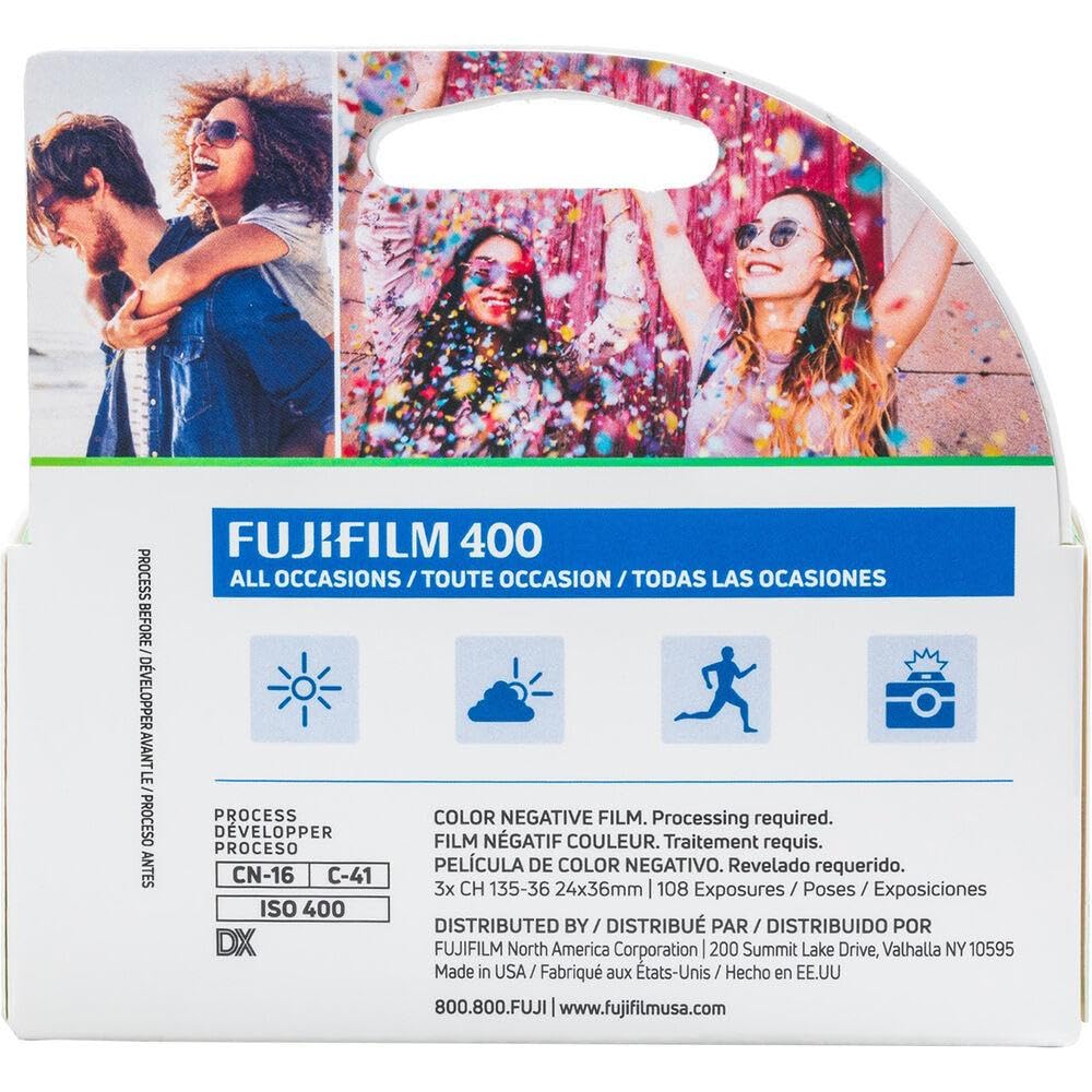 Foto 2 | Película Fujifilm Fujicolor Superia X-tra 400, 35 Mm, 36 Puntos De Exposición, Paquete De 3 - Venta Internacional.