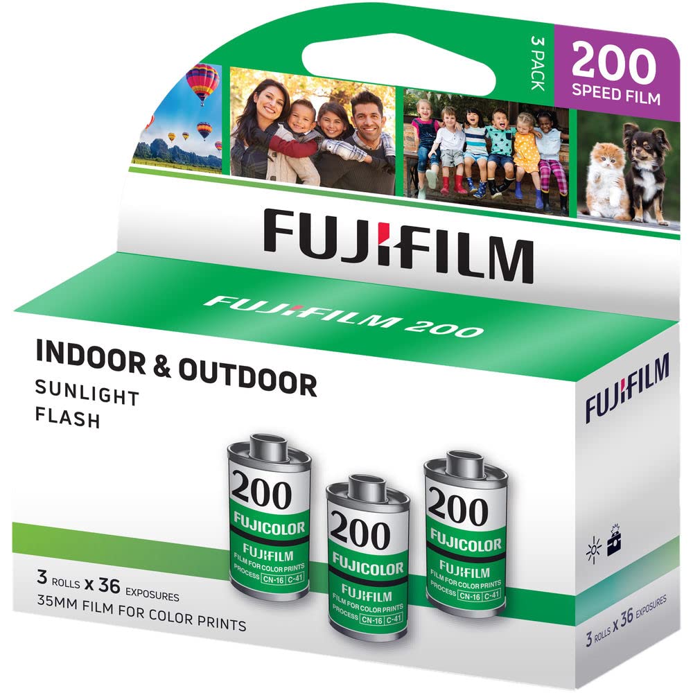 Película Fujifilm Fujicolor 200 En Negativo, 35 Mm, 36 Puntos De Exposición, Paquete De 3 - Venta Internacional.