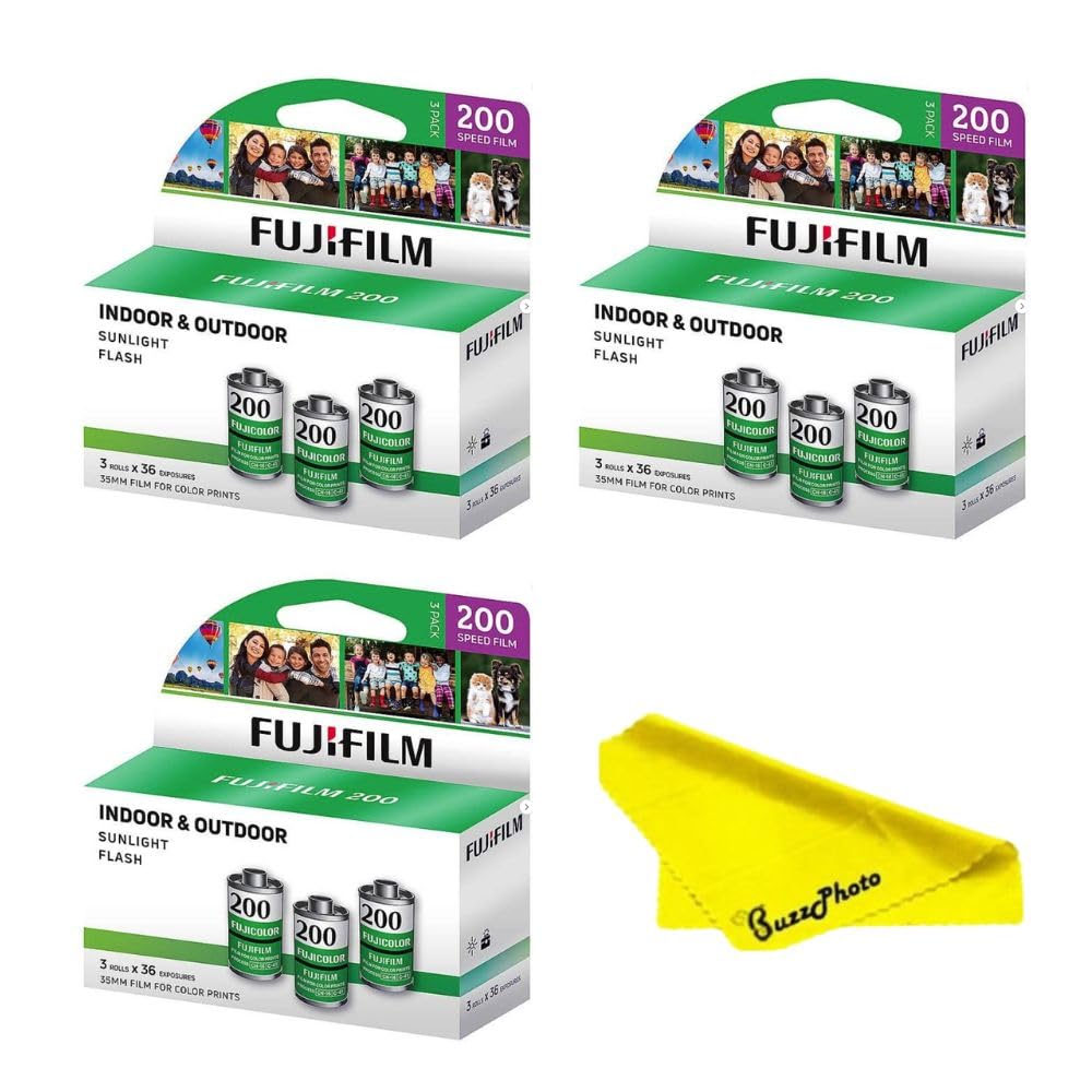 Película Fujifilm Fujicolor 200 En Negativo, 35 Mm, 36 Puntos De Exposición (9 Rollos) - Venta Internacional.
