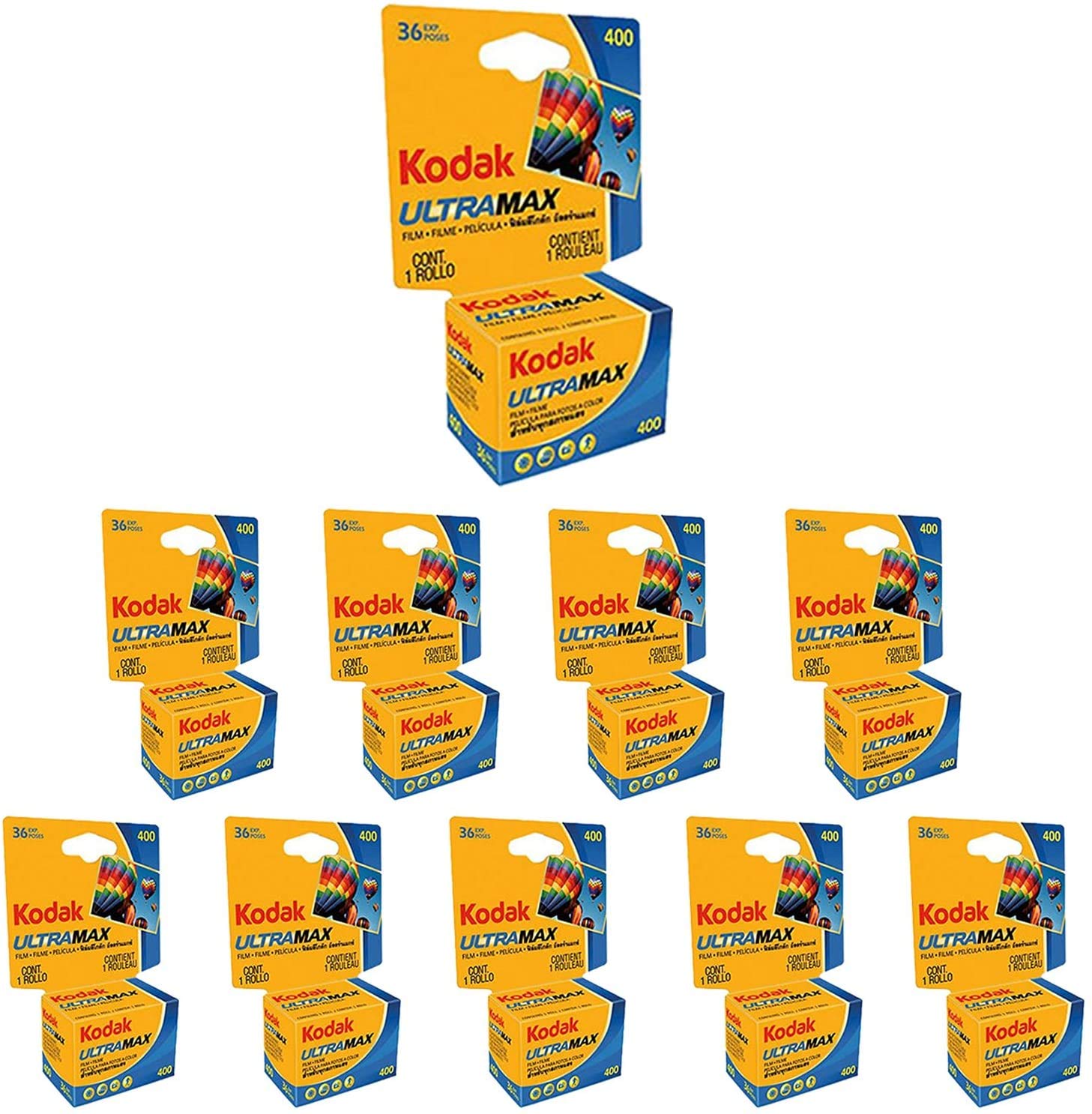 Película Kodak Ultra Max Gc 135 — 36 35 Mm Iso 400 Color, Paquete De 10 - Venta Internacional.