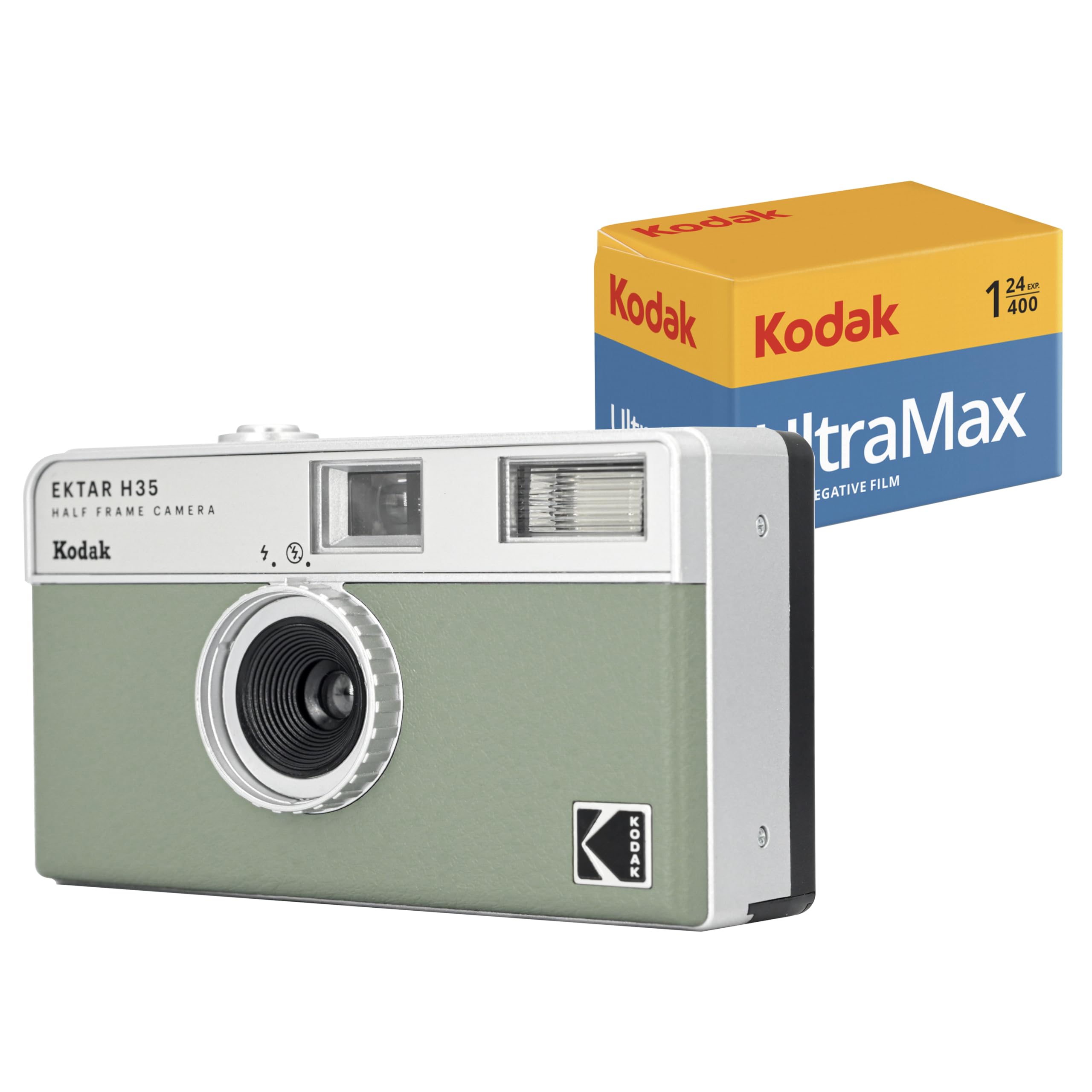 Cámara De Cine Kodak Ektar H35 De Medio Fotograma (color Salvia) Con Película De 24 Exp - Venta Internacional.