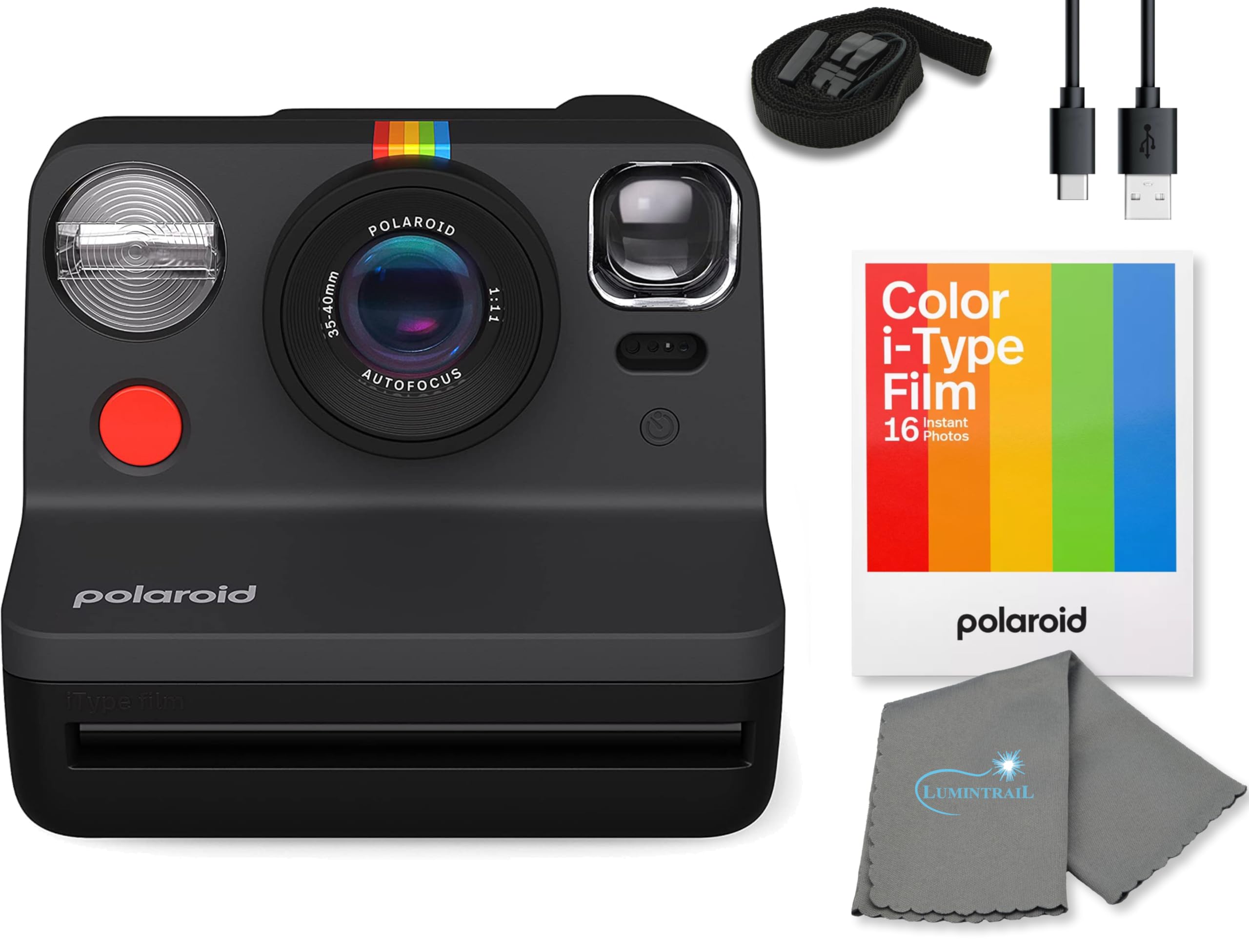 Cámara De Película Instantánea Polaroid Gen 2 Now I-type Black - Venta Internacional.