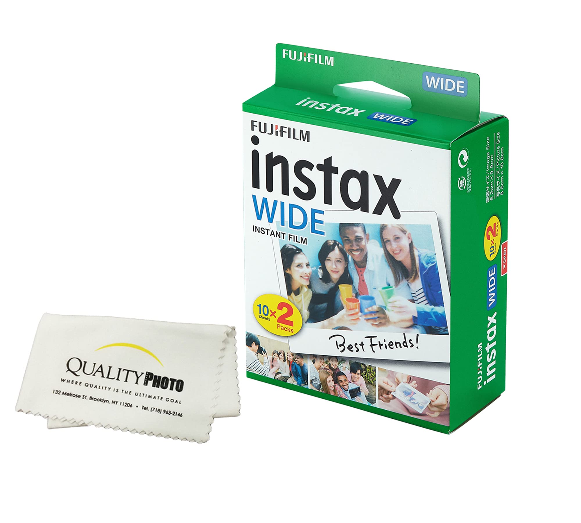 Foto 1 | Película Instantánea Fujifilm Instax Wide, Paquete De 2 (20 Exposiciones) - Venta Internacional.