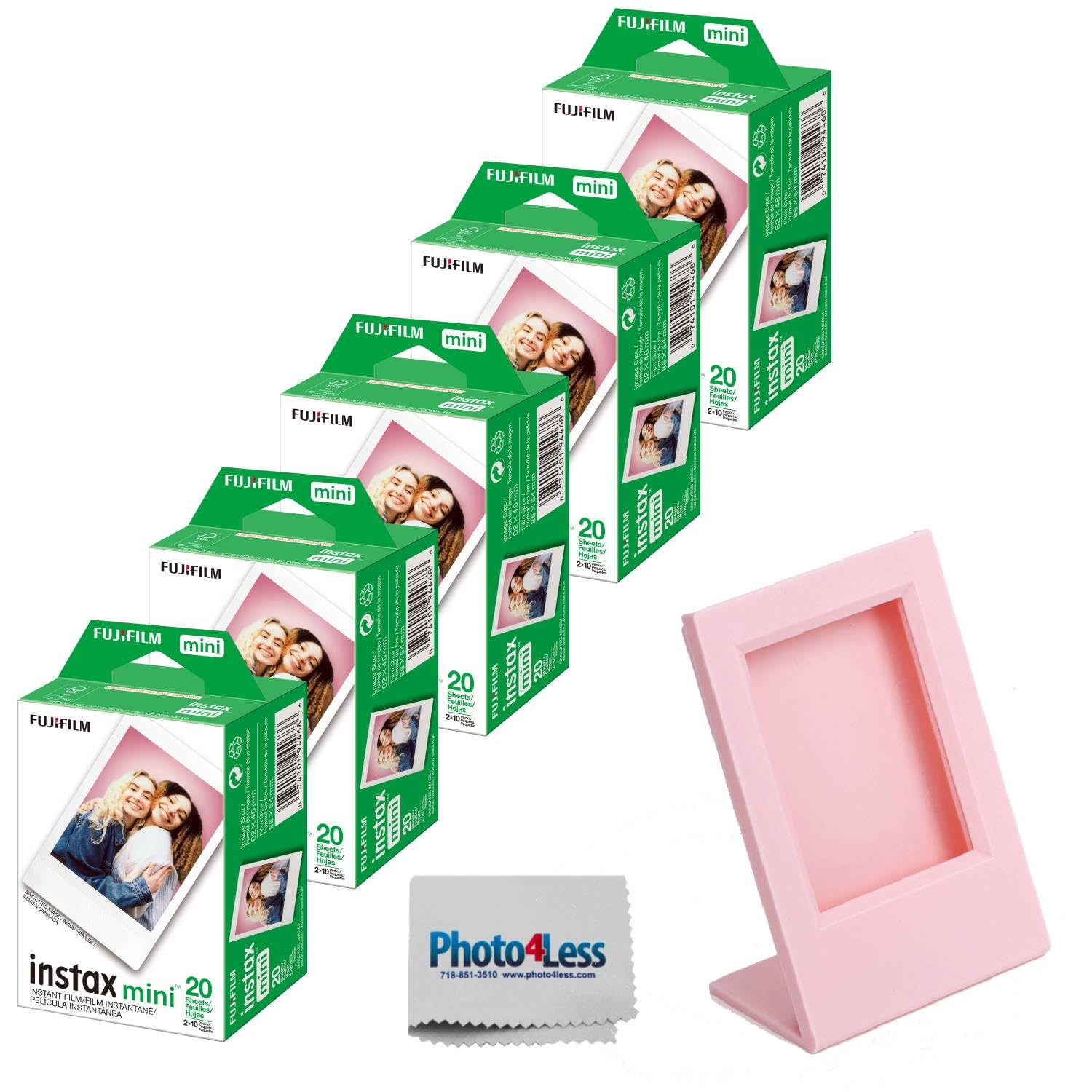 Película Instantánea Fujifilm Instax Mini, Paquete Doble (100 Hojas) - Venta Internacional.