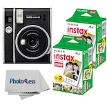 Cámara Fujifilm Instax Mini 40 Negra Con 2 Paquetes De Película De 40 Hojas - Venta Internacional.