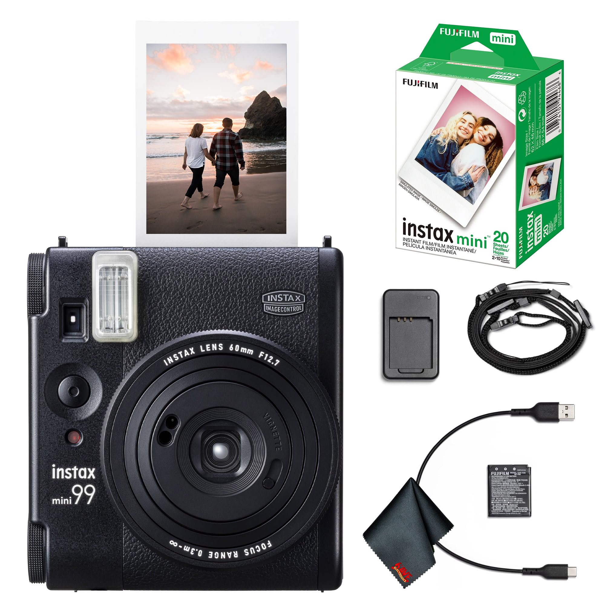 Foto 2 pulgar | Cámara De Película Instantánea Fujifilm Instax Mini 99 Con Película De 20 Hojas - Venta Internacional.