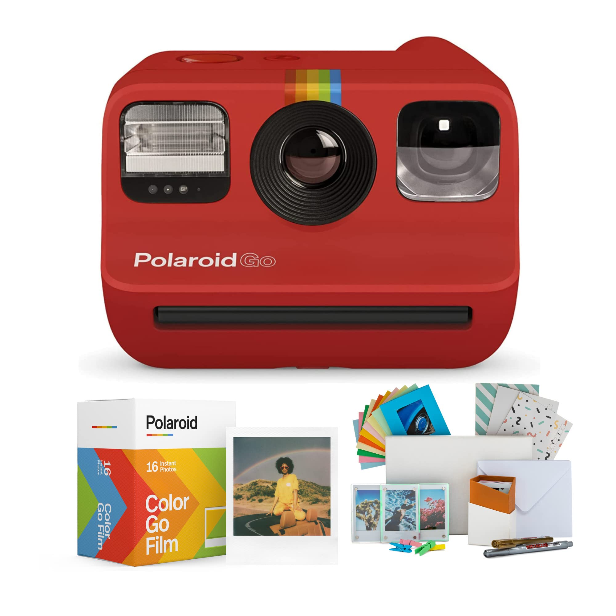 Cámara Polaroid Go Instant Mini Con Temporizador Automático, Roja, Con Película - Venta Internacional.