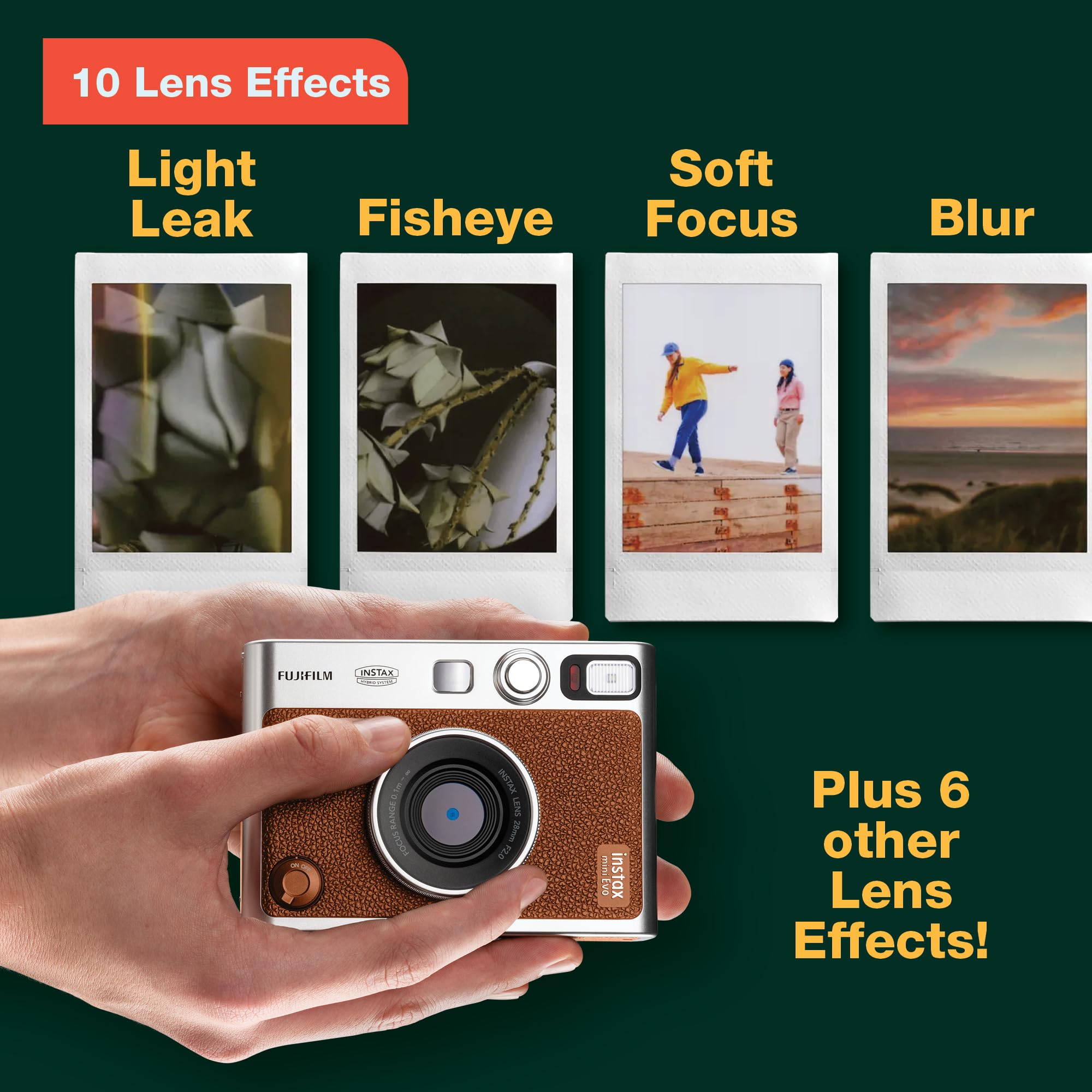 Foto 5 pulgar | Cámara Instantánea Fujifilm Instax Mini Evo Hybrid Con 10 Películas - Venta Internacional.