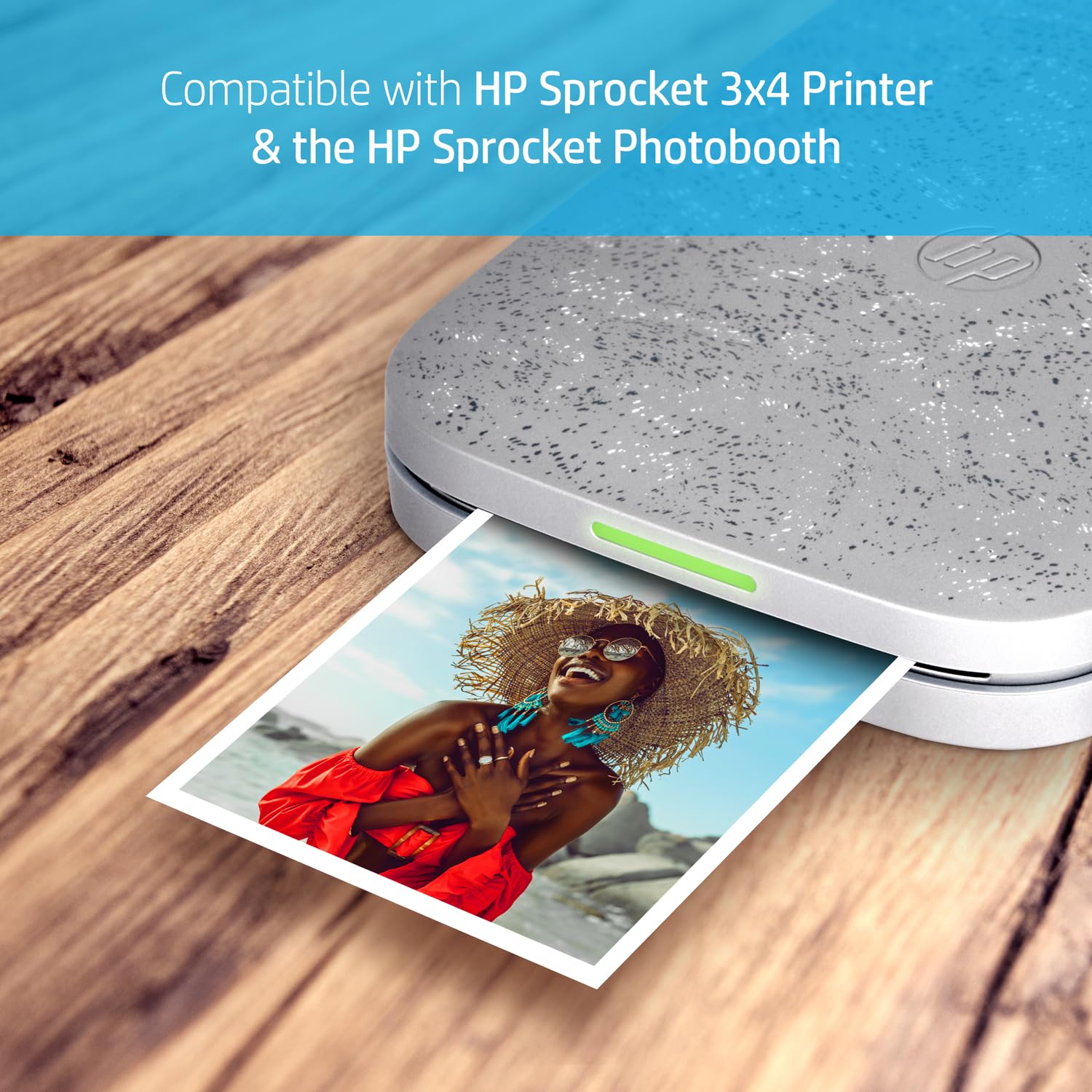 Foto 5 pulgar | Papel Fotográfico Hp Sprocket Zink Respaldo Adhesivo 3.5 X 4.25 Pulgadas 20 - Venta Internacional