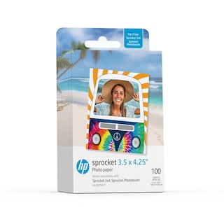 Foto 1 | Papel Fotográfico Hp Sprocket Zink con Respaldo Adhesivo 3.5x4.25 Pulgadas 100 Unidades - Venta Internacional