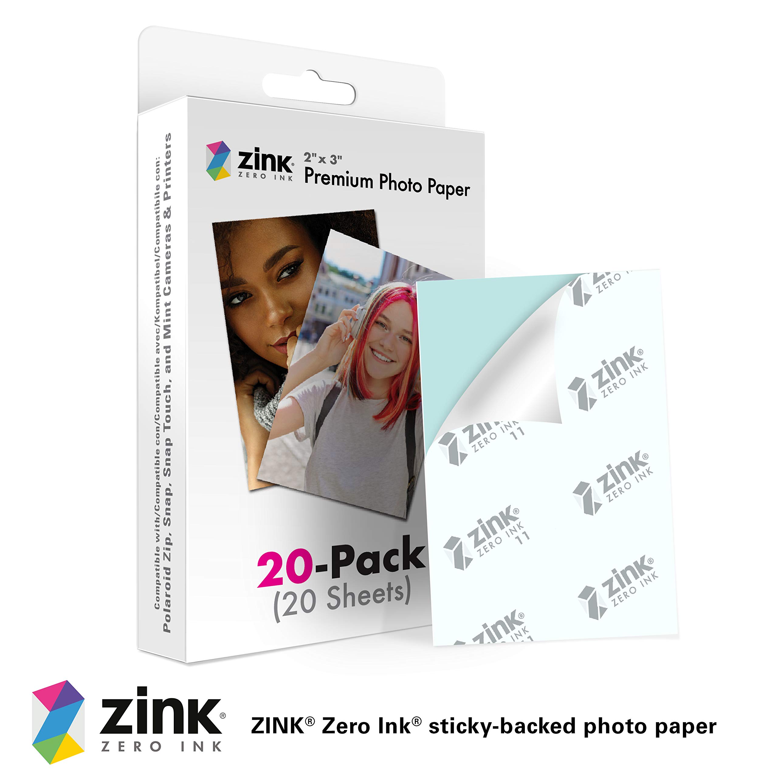 Foto 3 pulgar | Papel Fotográfico Zink 2x3 Premium Instant, Paquete De 20 Unidades, Polaroid - Venta Internacional.
