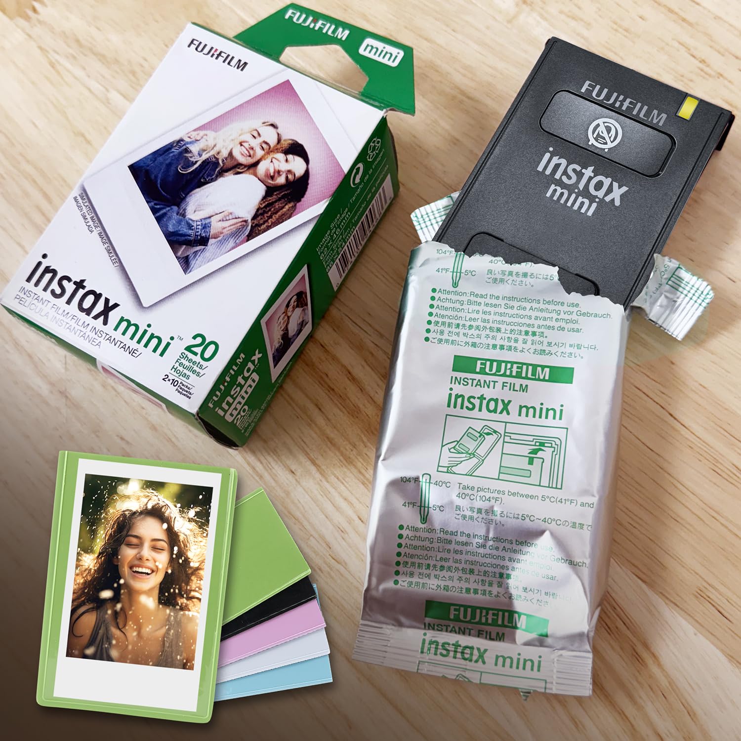 Foto 3 pulgar | Película, Marcos Magnéticos Y Tela De Microfibra Fujifilm Mini Instax - Venta Internacional.
