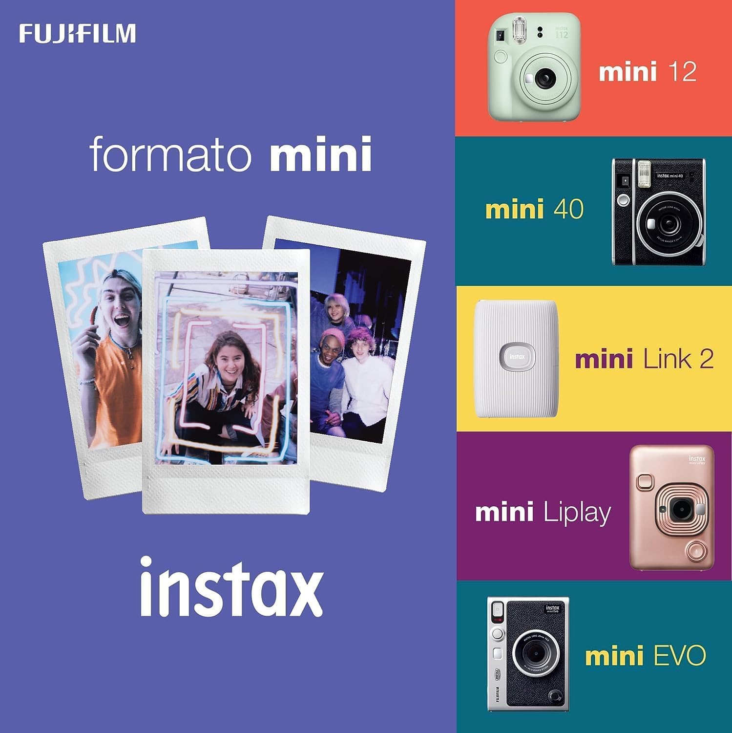 Foto 4 pulgar | Película Para Cámara Instantánea Fujifilm Instax Mini, Paquete Doble X8 - Venta Internacional.