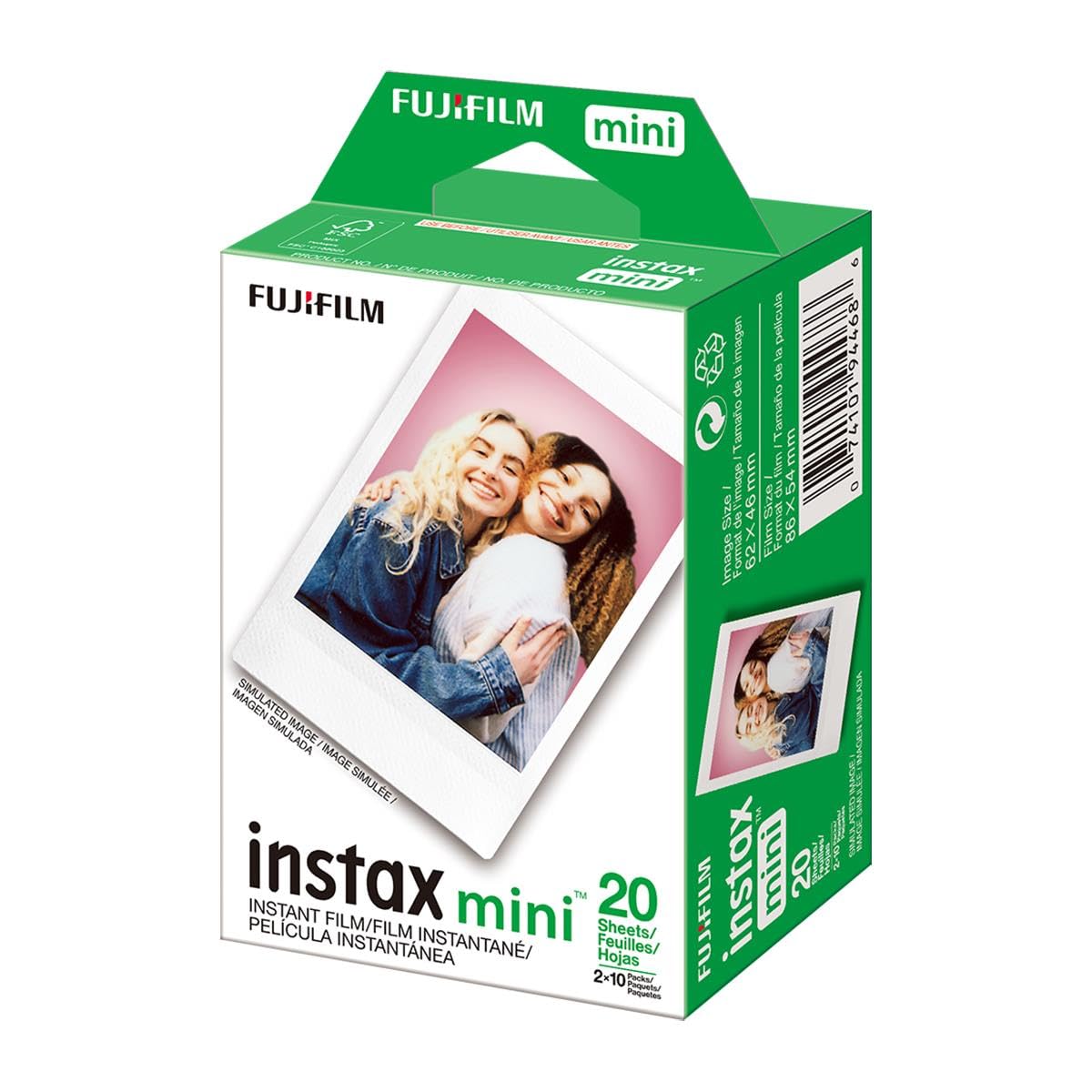 Foto 3 | Película Instantánea Fujifilm Instax Mini 20 Hojas Para Mini 8 Y 9 - Venta Internacional.