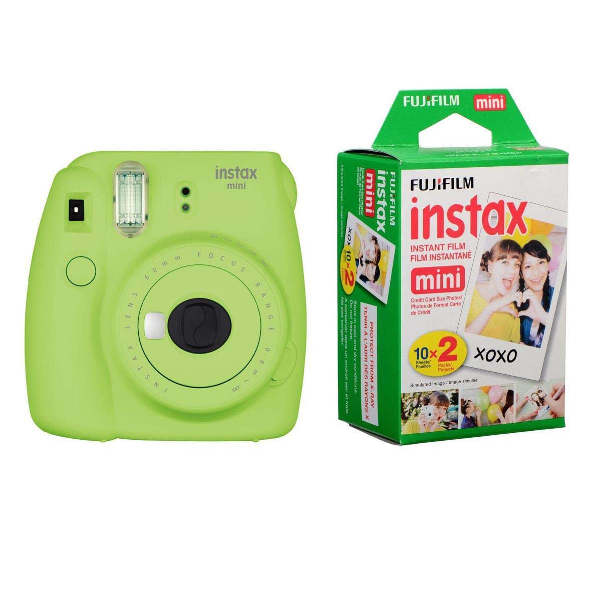 Foto 1 | Cámara Fujifilm Instax Mini 9 Verde Lima Con 20 Películas - Venta Internacional.