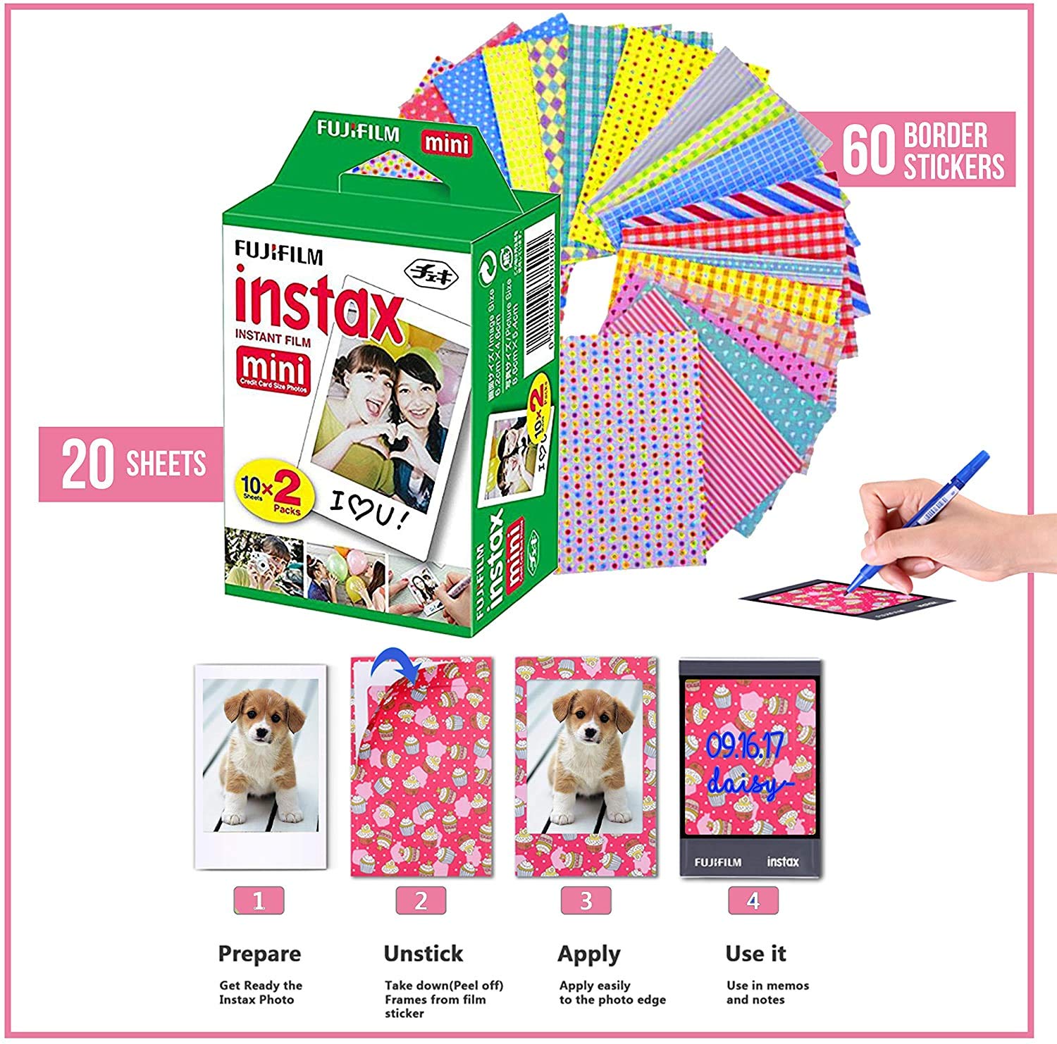 Foto 3 pulgar | Película Instantánea Fujifilm Instax Mini De 40 Hojas (paquete De 2) - Venta Internacional.
