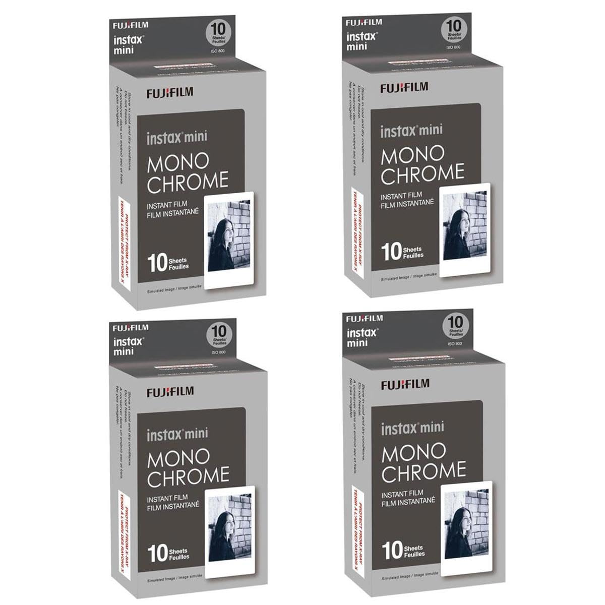 Foto 2 pulgar | Película Instantánea Fujifilm Instax Mini Monocromo, Paquete De 10 - Venta Internacional.