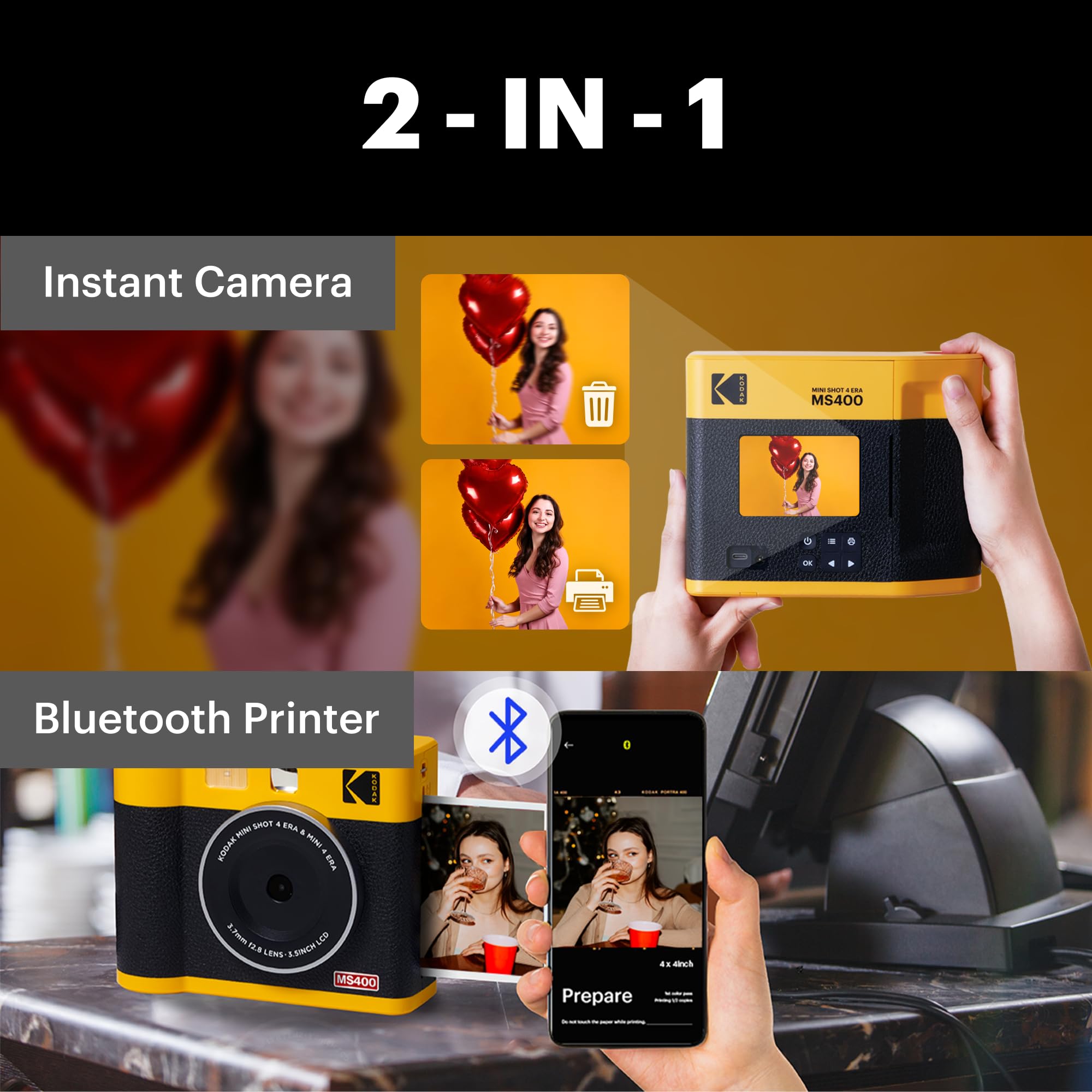 Foto 3 | Cámara Instantánea E Impresora Fotográfica Kodak Mini Shot 4 Era - Venta Internacional.
