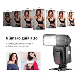 Foto 3 | Flash Speedlite P/cámara Con Transmisor Disparo Eo Safe Imports Esi-16925-1 Negro