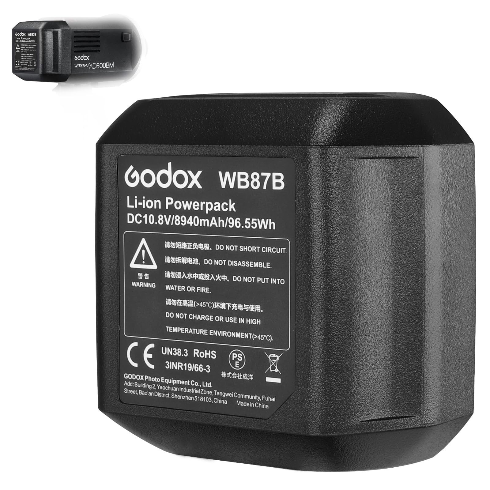 Foto 2 pulgar | Batería Godox Ad600bm Y Ad600bmii Wb87b 10,8 V 8940 Mah - Venta Internacional.