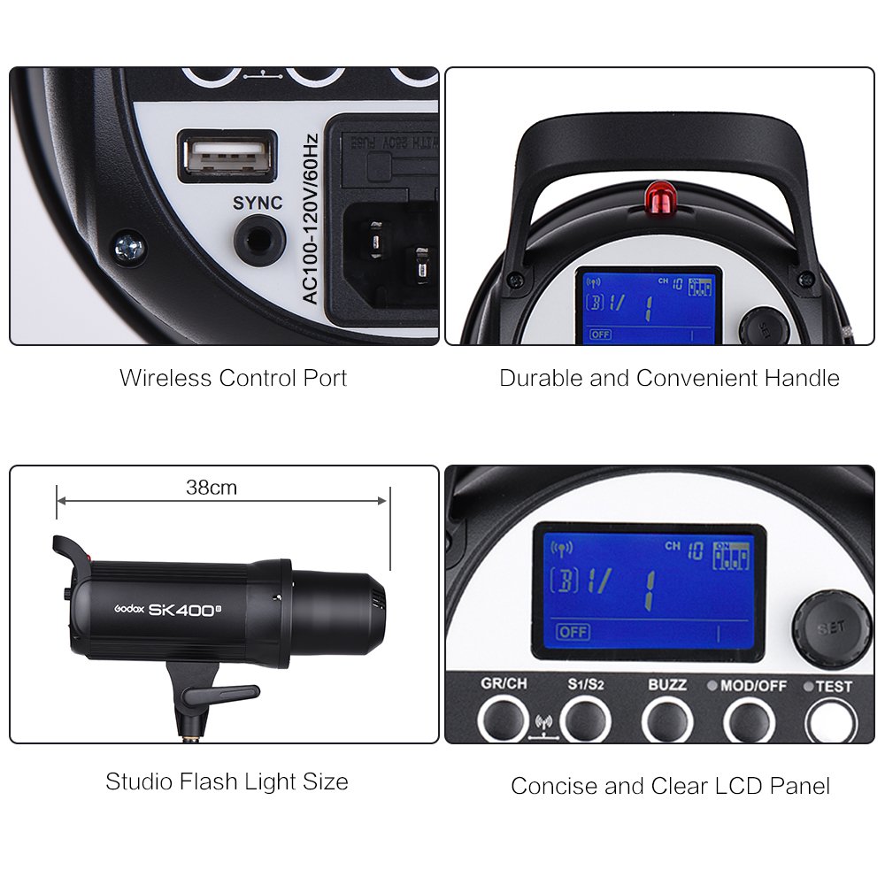 Foto 4 | Luz Estroboscópica Studio Flash Godox Sk400ii De 400 W Con Lámpara De 150 W - Venta Internacional.