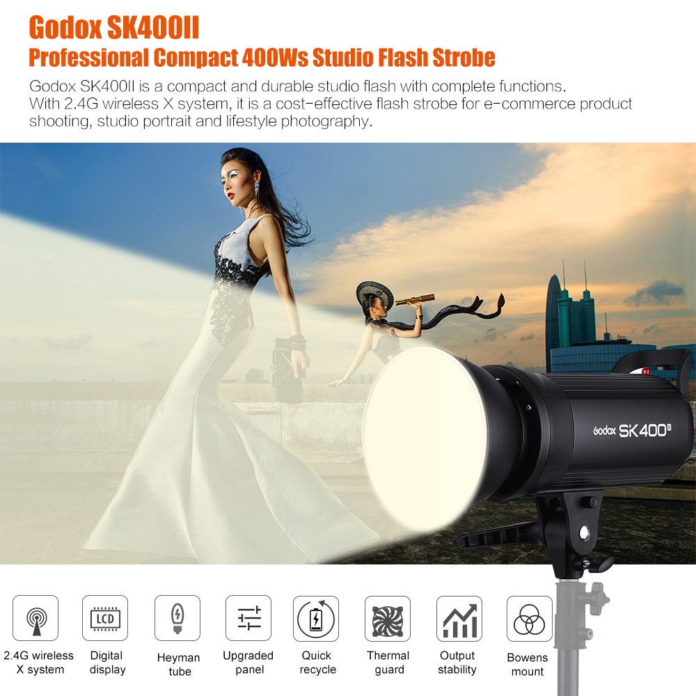 Foto 7 pulgar | Luz Estroboscópica Studio Flash Godox Sk400ii De 400 W Con Lámpara De 150 W - Venta Internacional.