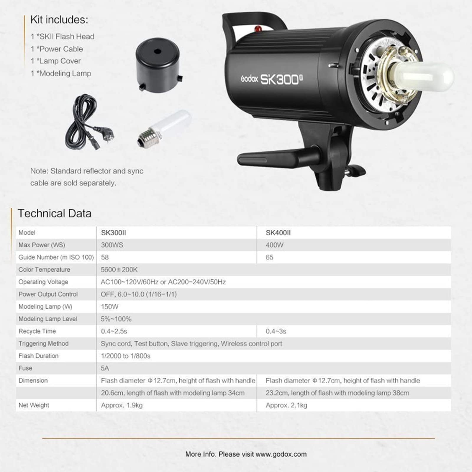 Foto 8 pulgar | Linterna Estroboscópica Godox Sk400ii De 400 W Con Reflector De 5600 K - Venta Internacional.