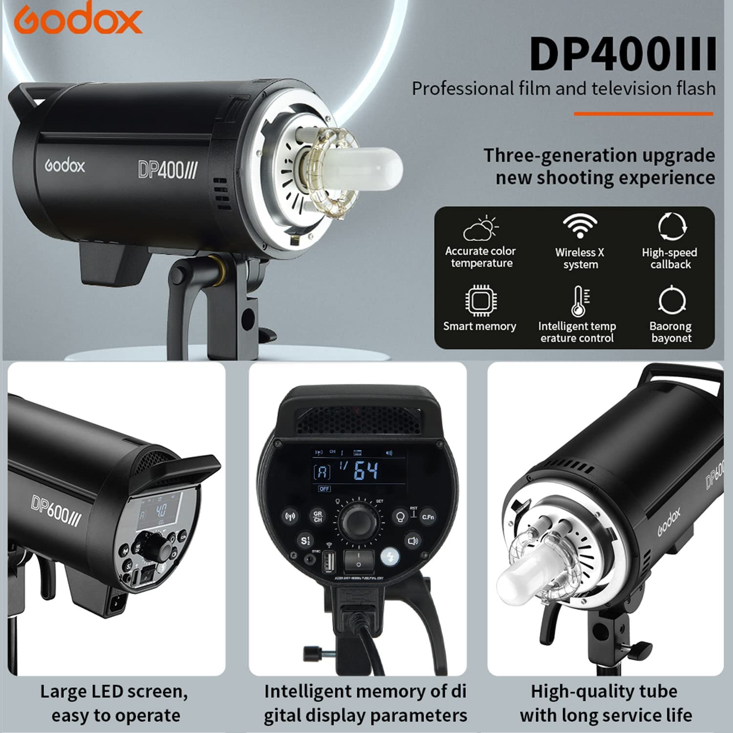 Foto 4 pulgar | Studio Flash Godox Dp400iii 400 W 5600 K Con Reflector Y Tela - Venta Internacional.