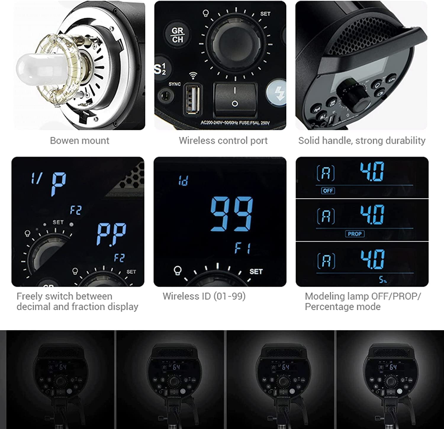 Foto 4 | Studio Flash Godox Dp400iii 400 W 5600 K Con Reflector Y Tela - Venta Internacional.