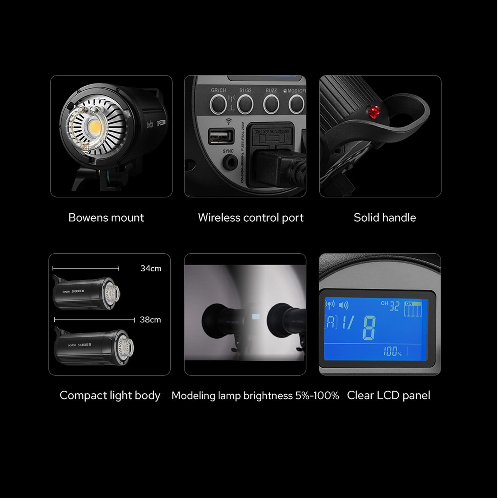 Foto 6 pulgar | Luz Estroboscópica Godox Sk400ii-v Sk400ii V 400 W 5700 K Con Led - Venta Internacional.
