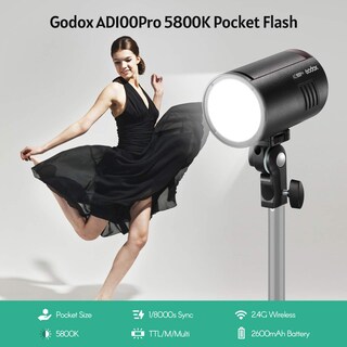 Foto 2 | Linterna De Estudio De Bolsillo Godox Ad100pro 5800 K 1/8000 S Ttl/multi - Venta Internacional.