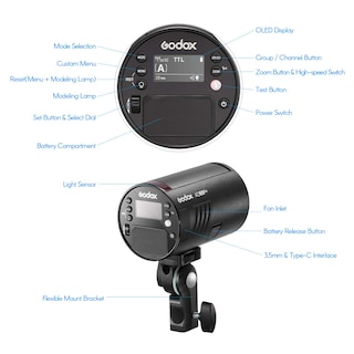 Foto 6 | Linterna De Estudio De Bolsillo Godox Ad100pro 5800 K 1/8000 S Ttl/multi - Venta Internacional.