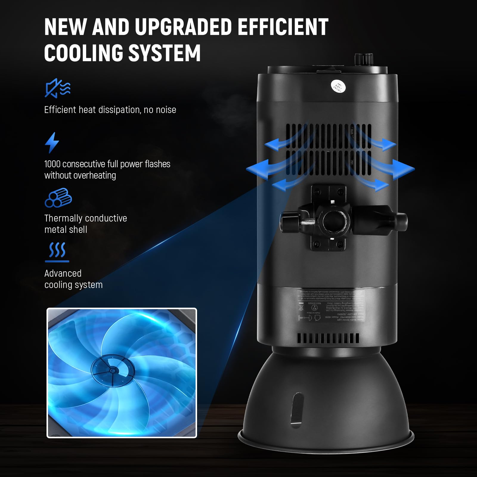Foto 7 pulgar | Linterna Estroboscópica Neewer S102-400w Pro 400ws Gn62 5600k - Venta Internacional.